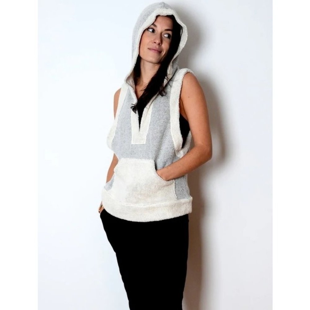 Simulacra Organic Cotton Sleeveless Hoodie Sweater size M Sustainable Clothing